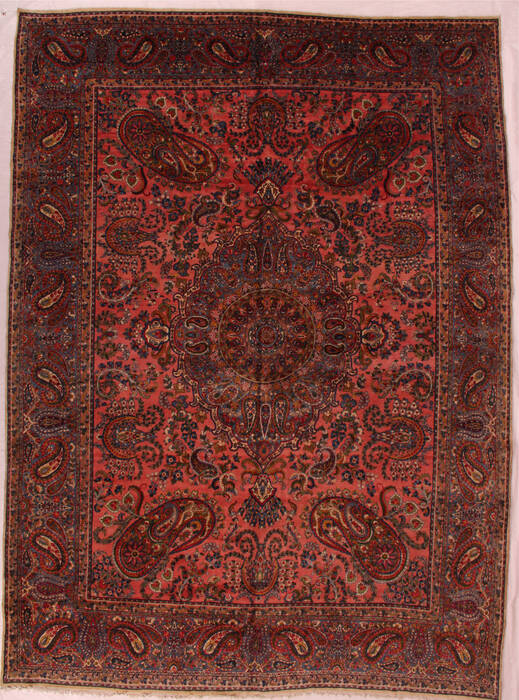 Kerman Purple Hand Knotted 86 X 119  Area Rug 400-16590 Image 0