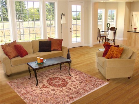 Tabriz Beige Hand Knotted 50 X 70  Area Rug 400-16599 Image 5