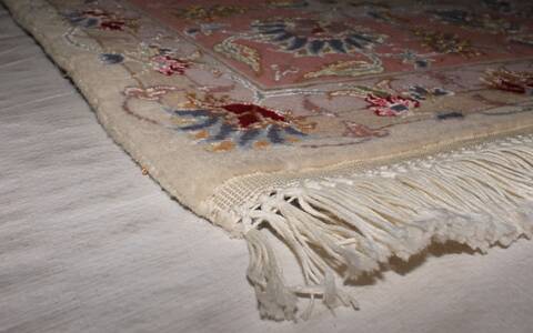 Tabriz White Hand Knotted 50 X 611  Area Rug 400-16609 Image 16