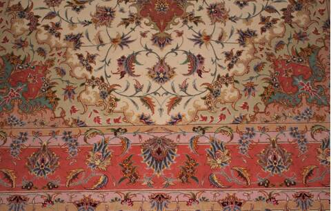 Tabriz White Hand Knotted 50 X 611  Area Rug 400-16609 Image 7
