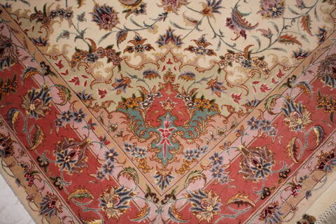 Tabriz White Hand Knotted 50 X 611  Area Rug 400-16609 Image 10