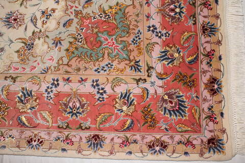 Tabriz White Hand Knotted 50 X 611  Area Rug 400-16609 Image 13