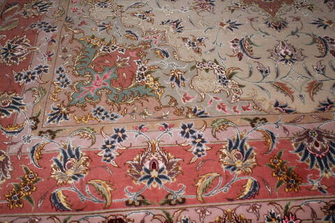 Tabriz White Hand Knotted 50 X 611  Area Rug 400-16609 Image 14