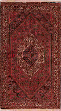 Persian Bidjar Purple Rectangle 5x8 ft Wool Carpet 16618