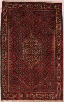 Persian Bidjar Purple Rectangle 5x8 ft Wool Carpet 16620