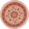 Tabriz Beige Round Hand Knotted 411 X 411  Area Rug 400-16623 Thumb 0