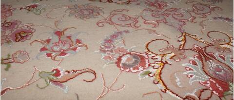 Tabriz White Oval Hand Knotted 65 X 910  Area Rug 400-16625 Image 6