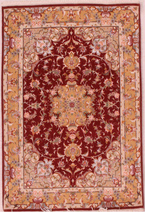 Tabriz Brown Hand Knotted 35 X 50  Area Rug 400-16631 Image 0