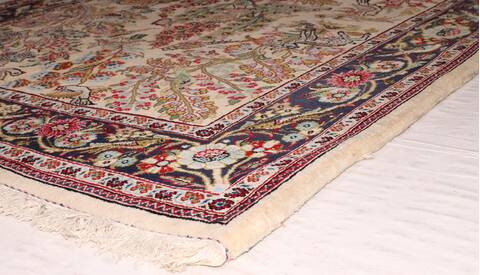 Qum Beige Hand Knotted 37 X 53  Area Rug 400-16633 Image 21