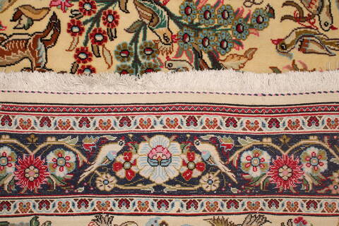 Qum Beige Hand Knotted 37 X 53  Area Rug 400-16633 Image 22