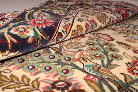 Qum Beige Hand Knotted 37 X 53  Area Rug 400-16633 Image 24