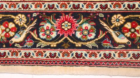 Qum Beige Hand Knotted 37 X 53  Area Rug 400-16633 Image 2