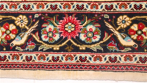 Qum Beige Hand Knotted 37 X 53  Area Rug 400-16633 Image 14