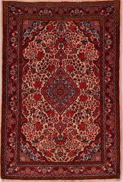 Persian Jozan White Rectangle 3x5 ft Wool Carpet 16637