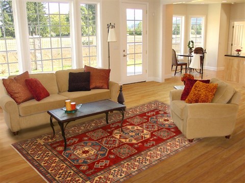 Kazak Red Hand Knotted 78 X 107  Area Rug 250-16666 Image 4