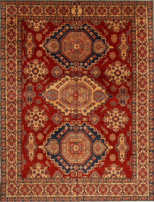 Kazak Red Hand Knotted 120 X 159  Area Rug 250-16684 Image 0