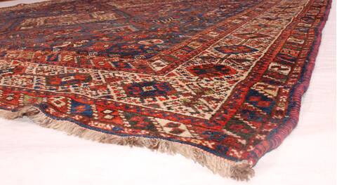 Qashqai Blue Hand Knotted 75 X 109  Area Rug 400-16685 Image 11