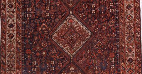 Qashqai Blue Hand Knotted 75 X 109  Area Rug 400-16685 Image 1