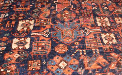 Qashqai Blue Hand Knotted 75 X 109  Area Rug 400-16685 Image 15