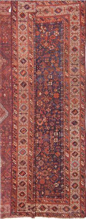 Qashqai Blue Hand Knotted 75 X 109  Area Rug 400-16685 Image 3