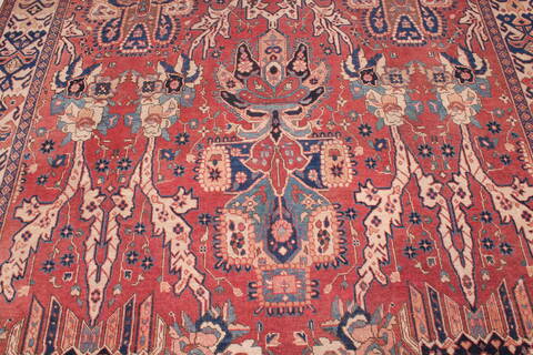 Heriz Red Hand Knotted 75 X 107  Area Rug 400-16686 Image 5
