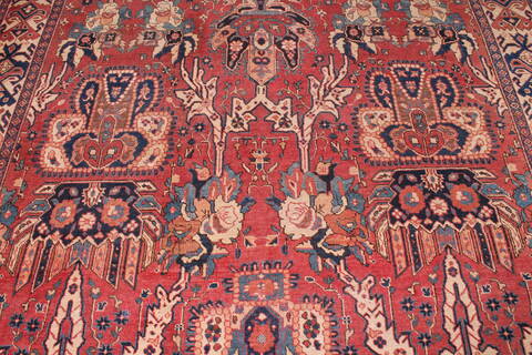 Heriz Red Hand Knotted 75 X 107  Area Rug 400-16686 Image 7
