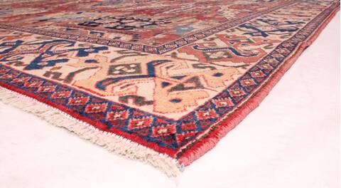 Heriz Red Hand Knotted 75 X 107  Area Rug 400-16686 Image 8