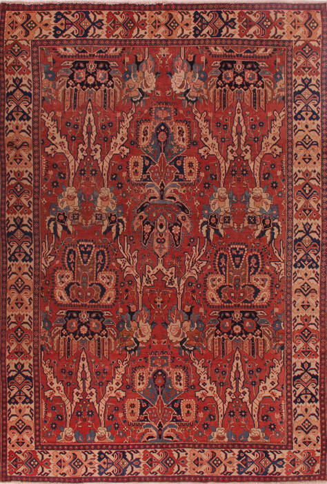 Heriz Red Hand Knotted 75 X 107  Area Rug 400-16686 Image 0