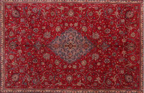Sarouk Red Hand Knotted 89 X 127  Area Rug 400-16693 Image 2