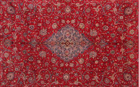 Sarouk Red Hand Knotted 89 X 127  Area Rug 400-16693 Image 5