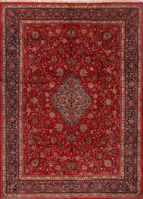 Sarouk Red Hand Knotted 89 X 127  Area Rug 400-16693 Image 0