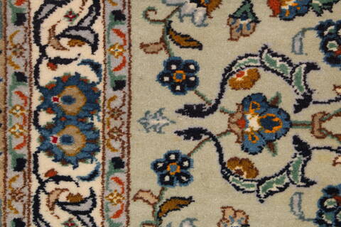 Kashan Blue Hand Knotted 76 X 110  Area Rug 400-16710 Image 11
