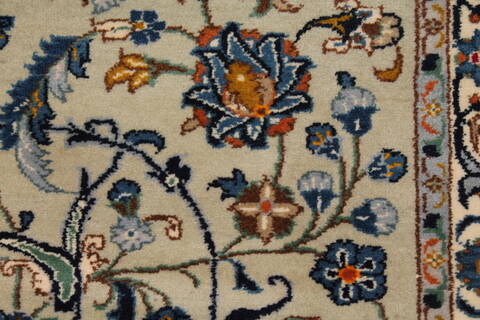 Kashan Blue Hand Knotted 76 X 110  Area Rug 400-16710 Image 12