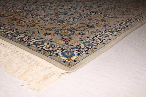 Kashan Blue Hand Knotted 76 X 110  Area Rug 400-16710 Image 13