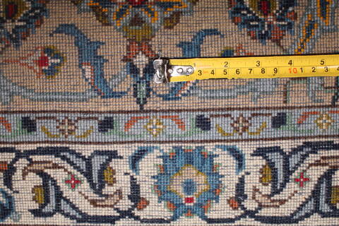 Kashan Blue Hand Knotted 76 X 110  Area Rug 400-16710 Image 15