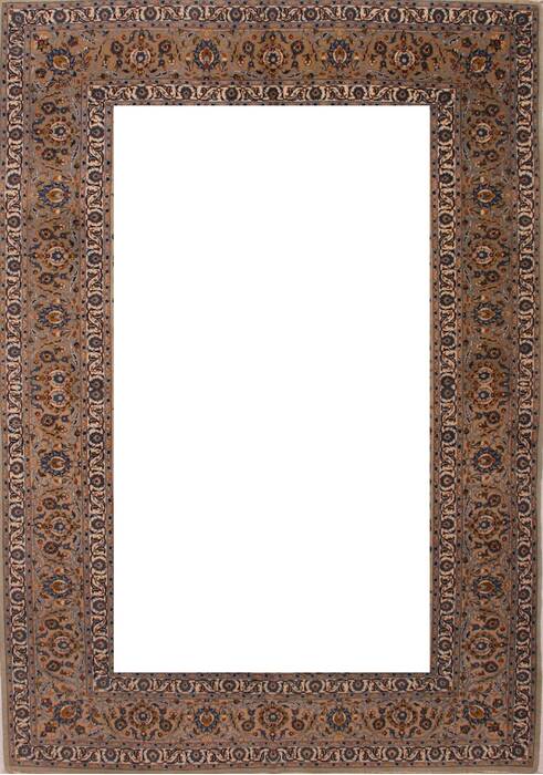 Kashan Blue Hand Knotted 76 X 110  Area Rug 400-16710 Image 1