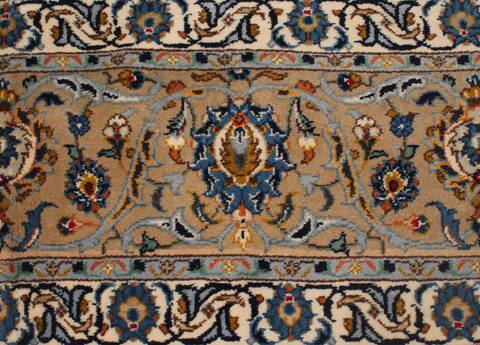 Kashan Blue Hand Knotted 76 X 110  Area Rug 400-16710 Image 6