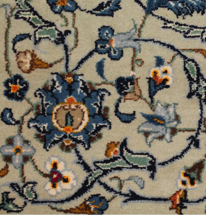 Kashan Blue Hand Knotted 76 X 110  Area Rug 400-16710 Image 7