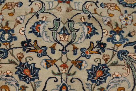Kashan Blue Hand Knotted 76 X 110  Area Rug 400-16710 Image 9