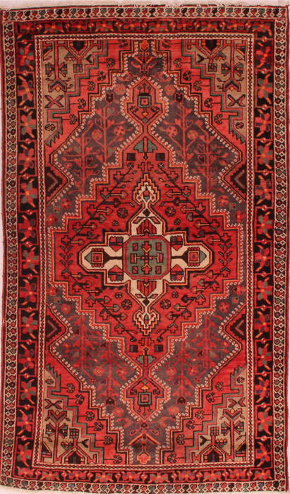 Hamedan Grey Hand Knotted 45 X 77  Area Rug 400-16715 Image 0