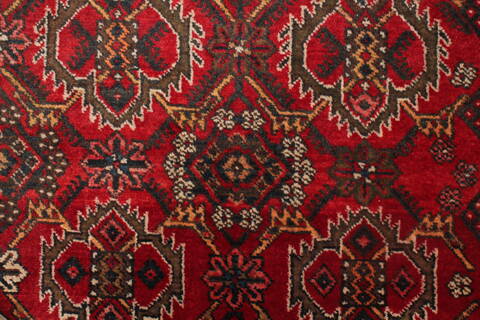 Hamedan Red Hand Knotted 73 X 99  Area Rug 400-16732 Image 15