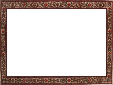 Hamedan Red Hand Knotted 73 X 99  Area Rug 400-16732 Image 6