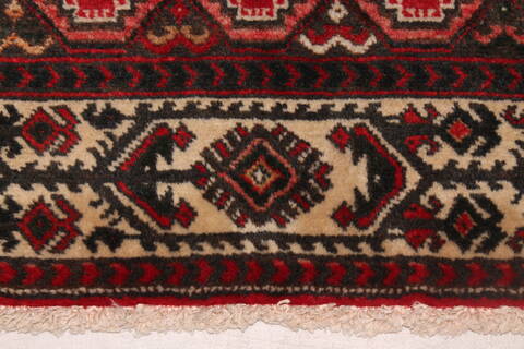 Hamedan Red Hand Knotted 73 X 99  Area Rug 400-16732 Image 13