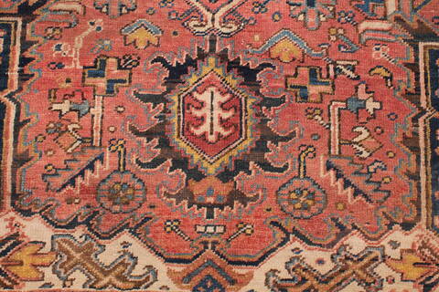 Heriz Red Hand Knotted 92 X 127  Area Rug 400-16735 Image 3