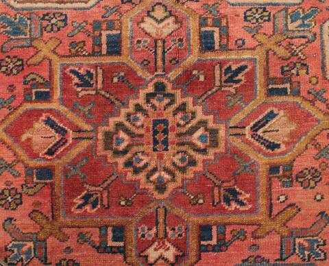 Heriz Red Hand Knotted 92 X 127  Area Rug 400-16735 Image 7