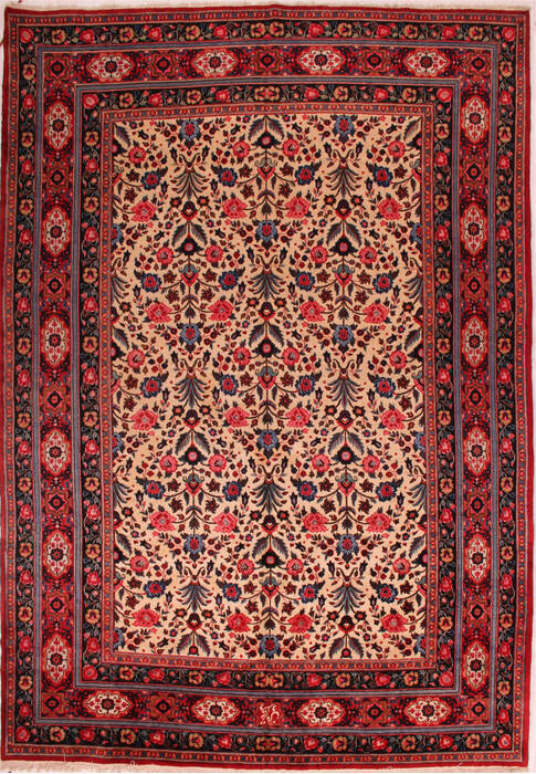 Mashad White Hand Knotted 89 X 1211  Area Rug 400-16738 Image 0
