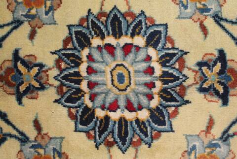Kashan Yellow Hand Knotted 96 X 133  Area Rug 400-16741 Image 12