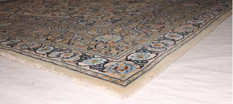 Kashan Yellow Hand Knotted 96 X 133  Area Rug 400-16741 Image 15
