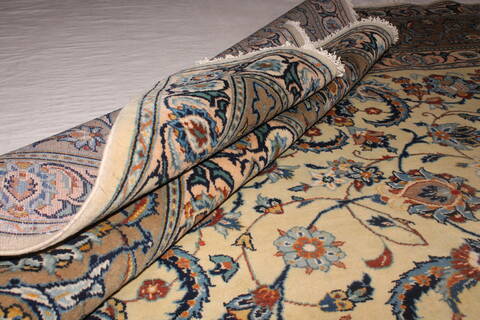 Kashan Yellow Hand Knotted 96 X 133  Area Rug 400-16741 Image 19
