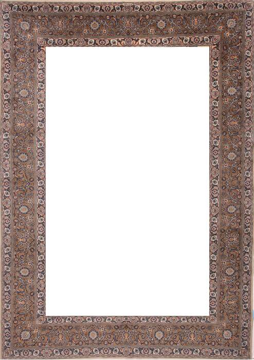 Kashan Yellow Hand Knotted 96 X 133  Area Rug 400-16741 Image 1